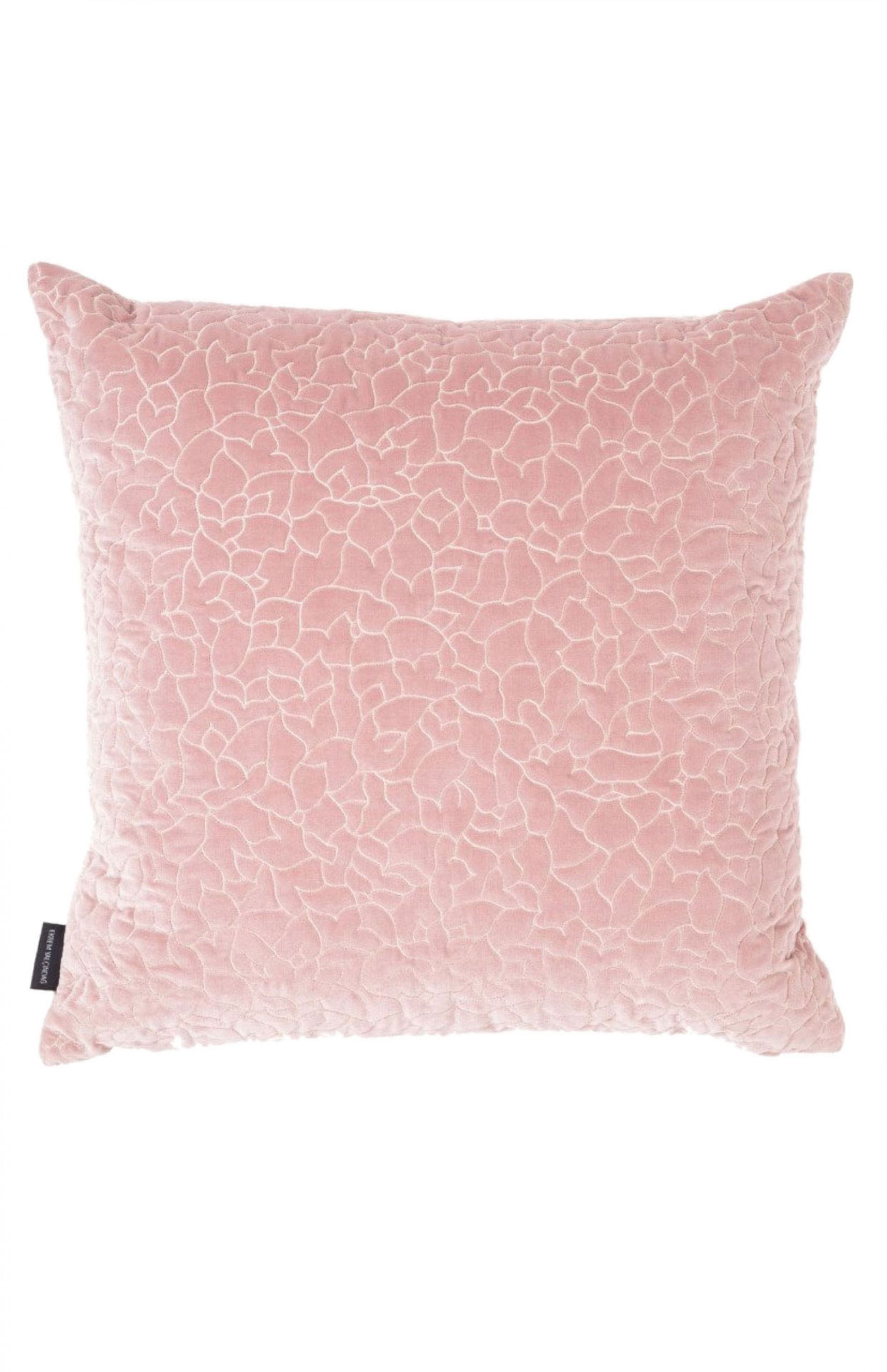 Kadife Floral Kapitone Pudra Yastık